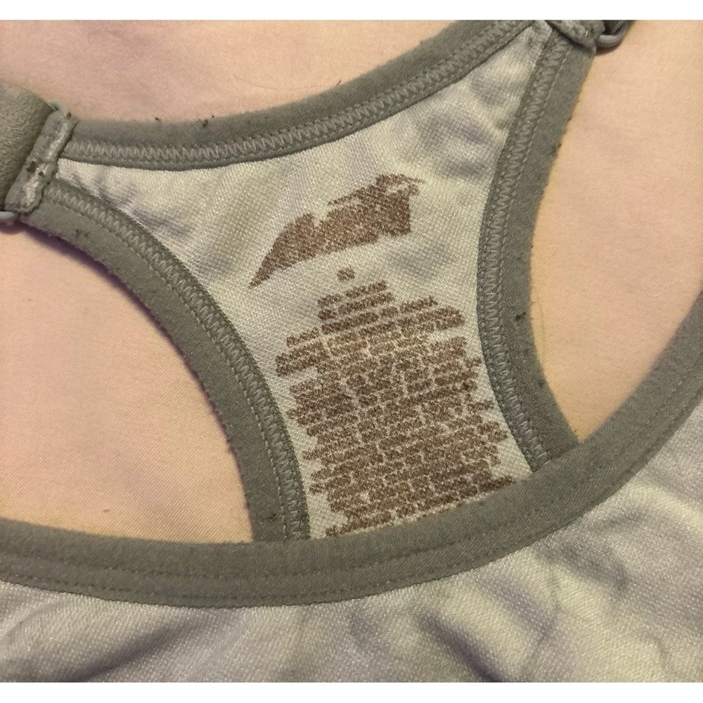 Avia Women's Grey Marble‎ Print Low Impact Sports Bra, Size Medium